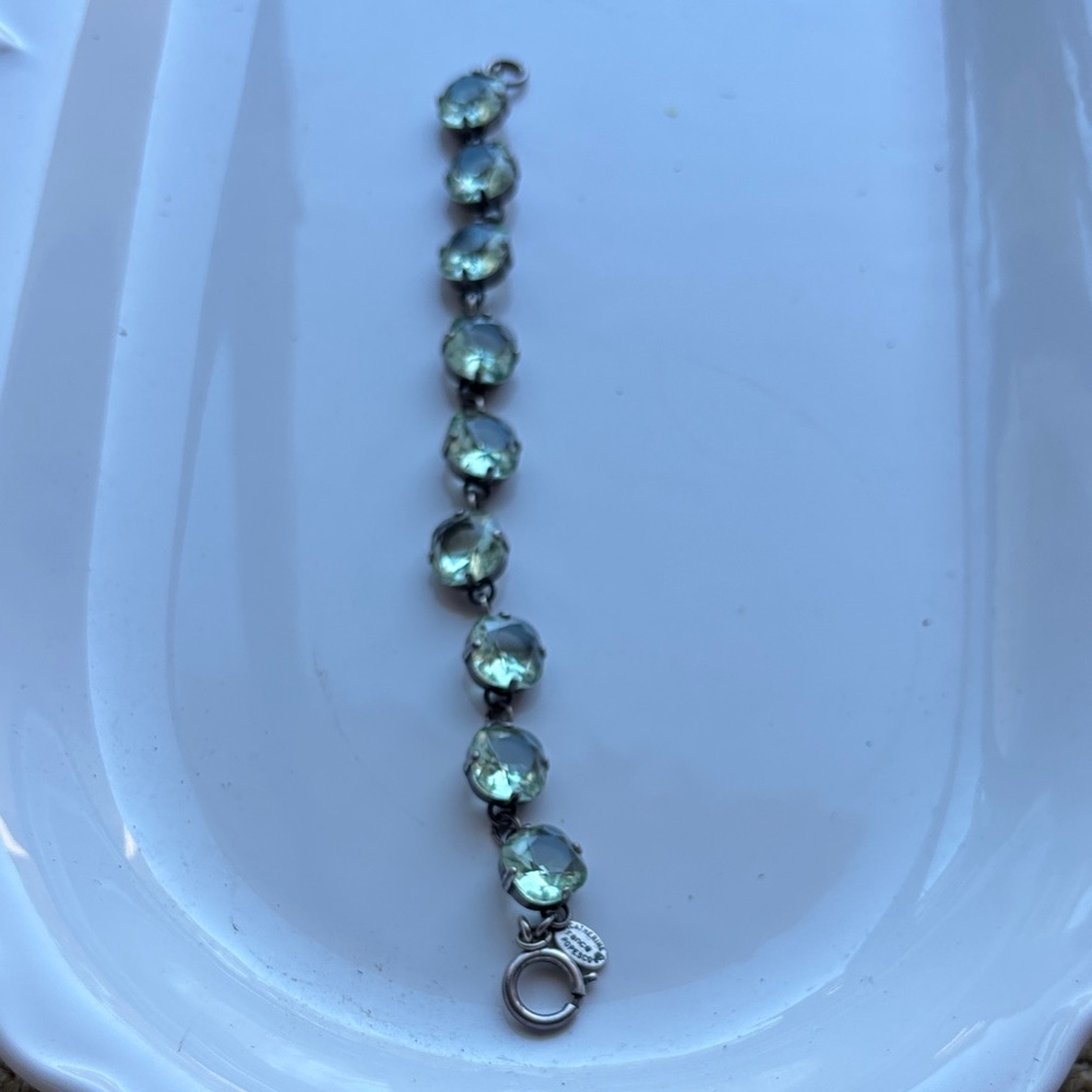 Catherine Popesco Light Green Gemstone Bracelet